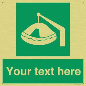 Custom sign Safe condition Davit-launched liferaft